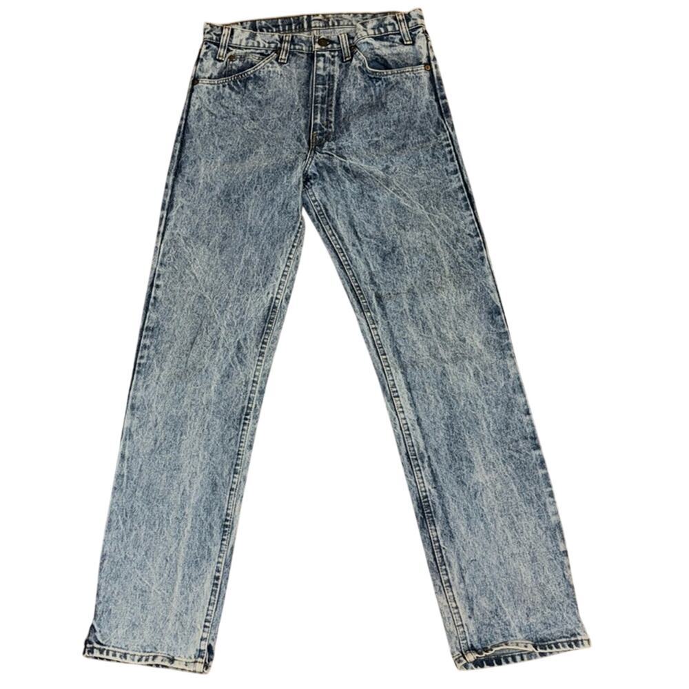 Vintage 80s Orange Tab Levi’s Acid Wash Denim Jeans Size 32/32